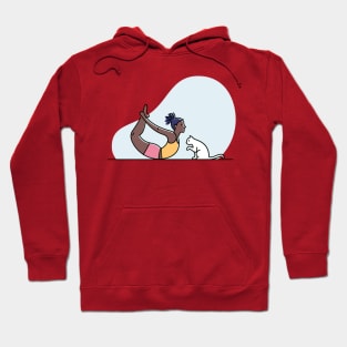 YOGA WITH CAT ILLUSTRATION Hoodie